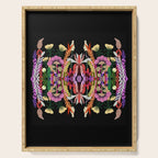 The Butterfly Effect Series - 01, Paint Blot Mirror Colorful, Symmetrical Graphic, Eclectic Mandala  Serving Tray Gallery Image 1