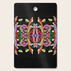 The Butterfly Effect Series - 01, Paint Blot Mirror Colorful, Symmetrical Graphic, Eclectic Mandala  Cutting Board Gallery Image 1