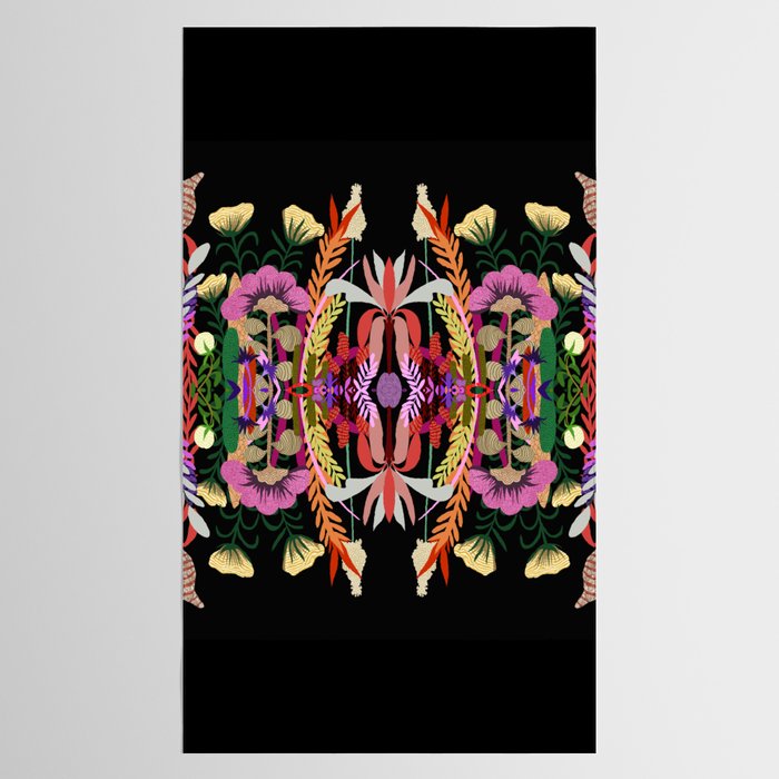 The Butterfly Effect Series - 01, Paint Blot Mirror Colorful, Symmetrical Graphic, Eclectic Mandala  Tablecloth Gallery Image 2