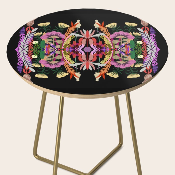 The Butterfly Effect Series - 01, Paint Blot Mirror Colorful, Symmetrical Graphic, Eclectic Mandala  Side Table Gallery Image 2