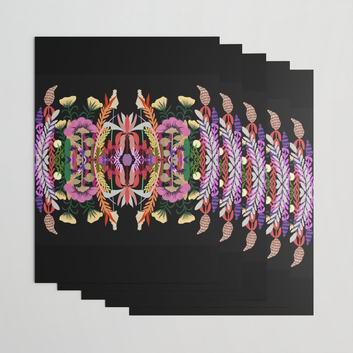 The Butterfly Effect Series - 01, Paint Blot Mirror Colorful, Symmetrical Graphic, Eclectic Mandala  Wrapping Paper Gallery Image 3