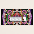 The Butterfly Effect Series - 01, Paint Blot Mirror Colorful, Symmetrical Graphic, Eclectic Mandala  Desk Mat Gallery Image 1