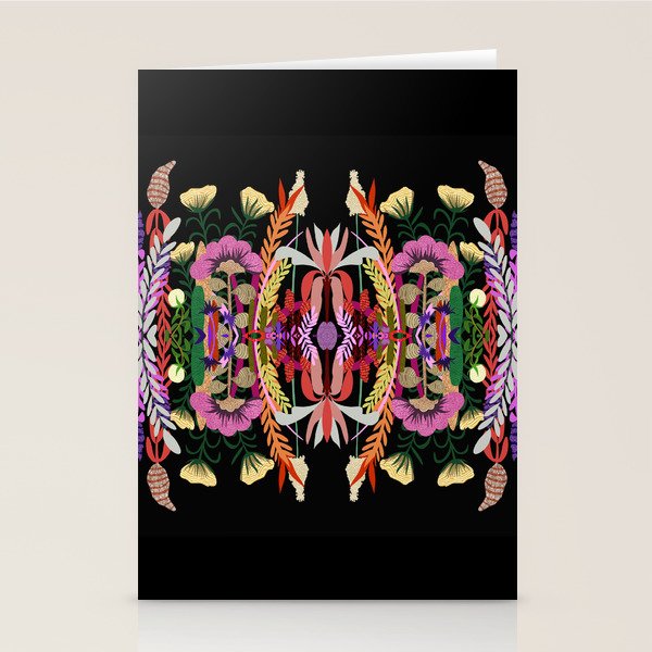 The Butterfly Effect Series - 01, Paint Blot Mirror Colorful, Symmetrical Graphic, Eclectic Mandala  Stationery Card Gallery Image 2