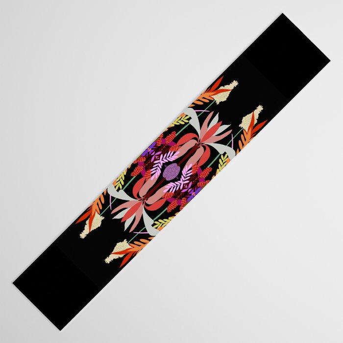The Butterfly Effect Series - 01, Paint Blot Mirror Colorful, Symmetrical Graphic, Eclectic Mandala  Table Runner Gallery Image 3