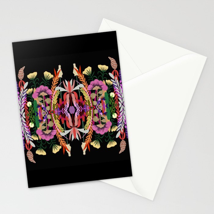 The Butterfly Effect Series - 01, Paint Blot Mirror Colorful, Symmetrical Graphic, Eclectic Mandala  Stationery Card Gallery Image 2