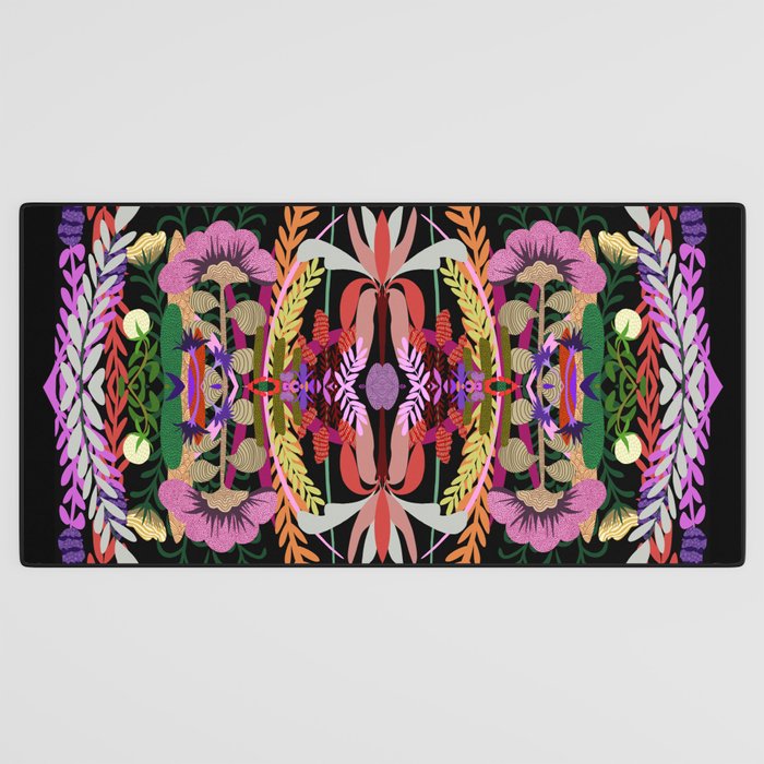 The Butterfly Effect Series - 01, Paint Blot Mirror Colorful, Symmetrical Graphic, Eclectic Mandala  Desk Mat Gallery Image 3