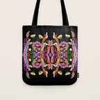 The Butterfly Effect Series - 01, Paint Blot Mirror Colorful, Symmetrical Graphic, Eclectic Mandala  Tote Bag Gallery Image 1