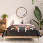 The Butterfly Effect Series - 01, Paint Blot Mirror Colorful, Symmetrical Graphic, Eclectic Mandala  Comforter Gallery Image 3