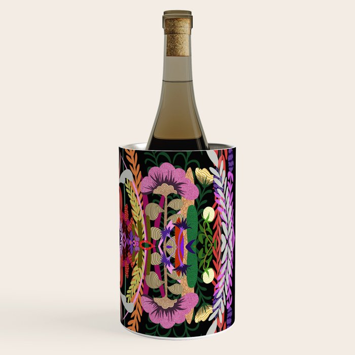The Butterfly Effect Series - 01, Paint Blot Mirror Colorful, Symmetrical Graphic, Eclectic Mandala  Wine Chiller Gallery Image 3
