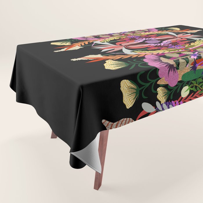 The Butterfly Effect Series - 01, Paint Blot Mirror Colorful, Symmetrical Graphic, Eclectic Mandala  Tablecloth Gallery Image 1