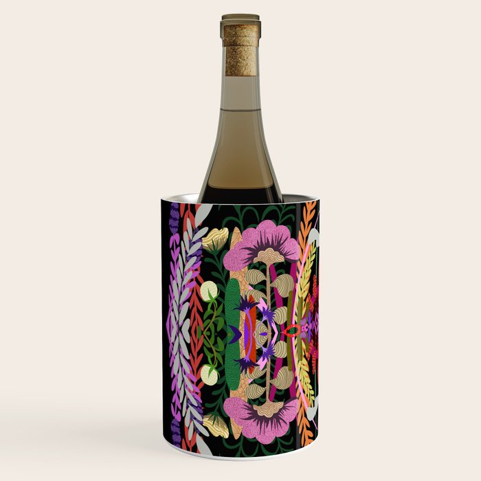 The Butterfly Effect Series - 01, Paint Blot Mirror Colorful, Symmetrical Graphic, Eclectic Mandala  Wine Chiller Gallery Image 2