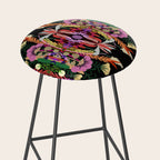 The Butterfly Effect Series - 01, Paint Blot Mirror Colorful, Symmetrical Graphic, Eclectic Mandala  Stool Gallery Image 2