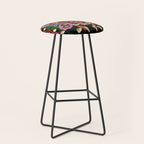 The Butterfly Effect Series - 01, Paint Blot Mirror Colorful, Symmetrical Graphic, Eclectic Mandala  Stool Gallery Image 1