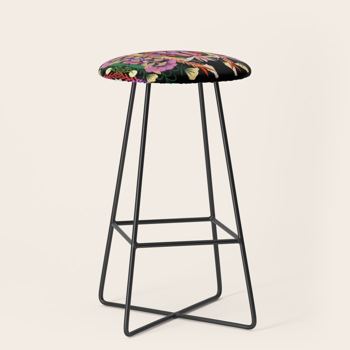 The Butterfly Effect Series - 01, Paint Blot Mirror Colorful, Symmetrical Graphic, Eclectic Mandala  Stool Gallery Image 1