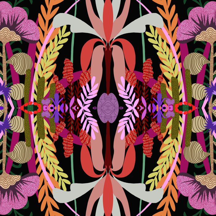 The Butterfly Effect Series - 01, Paint Blot Mirror Colorful, Symmetrical Graphic, Eclectic Mandala  Coffee Mug Gallery Image 2