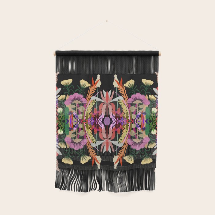 The Butterfly Effect Series - 01, Paint Blot Mirror Colorful, Symmetrical Graphic, Eclectic Mandala  Wall Hanging Gallery Image 1