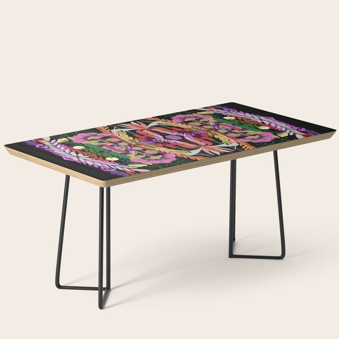 The Butterfly Effect Series - 01, Paint Blot Mirror Colorful, Symmetrical Graphic, Eclectic Mandala  Coffee Table Gallery Image 1