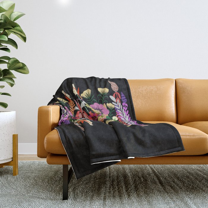 The Butterfly Effect Series - 01, Paint Blot Mirror Colorful, Symmetrical Graphic, Eclectic Mandala  Throw Blanket Gallery Image 1