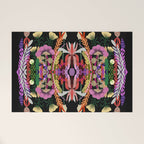 The Butterfly Effect Series - 01, Paint Blot Mirror Colorful, Symmetrical Graphic, Eclectic Mandala  Welcome Mat Gallery Image 1