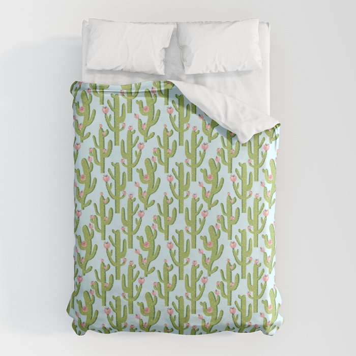 Summer Cactus #illustration #cactus Duvet Cover Gallery Image 6