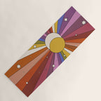 The Sun and the Moon - retro abstract Yoga Mat Gallery Image 1