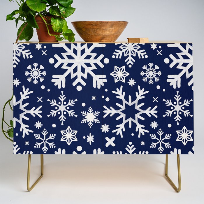 Snowflake Collection - Navy Credenza Gallery Image 1