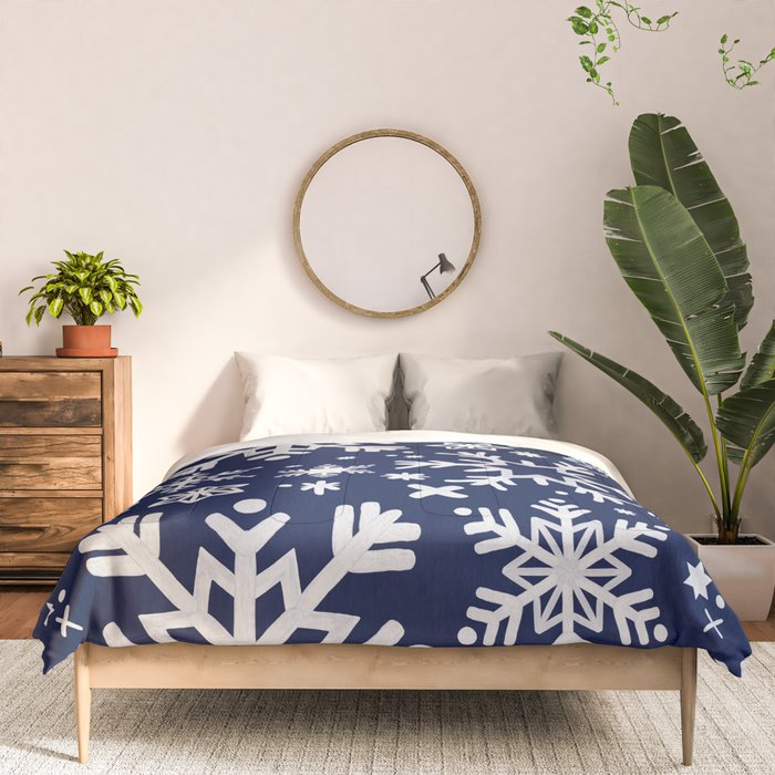 Snowflake Collection - Navy Comforter Gallery Image 3