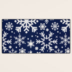 Snowflake Collection - Navy Desk Mat Gallery Image 3