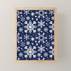 Snowflake Collection - Navy Mini Art Print Gallery Image 1
