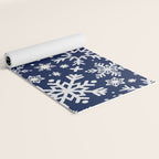 Snowflake Collection - Navy Yoga Mat Gallery Image 2