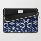 Snowflake Collection - Navy Laptop Sleeve Gallery Image 2