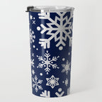 Snowflake Collection - Navy Travel Mug Gallery Image 3