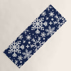 Snowflake Collection - Navy Yoga Mat Gallery Image 1