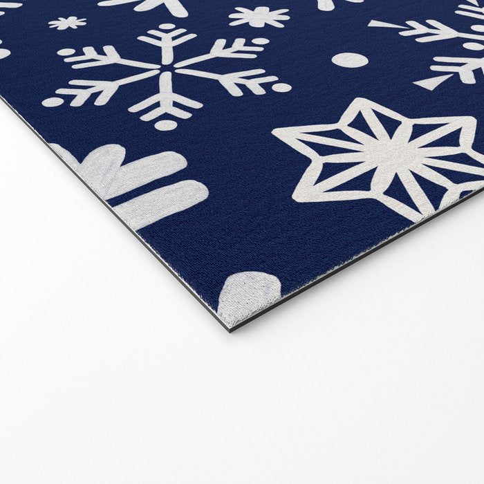 Snowflake Collection - Navy Welcome Mat Gallery Image 2