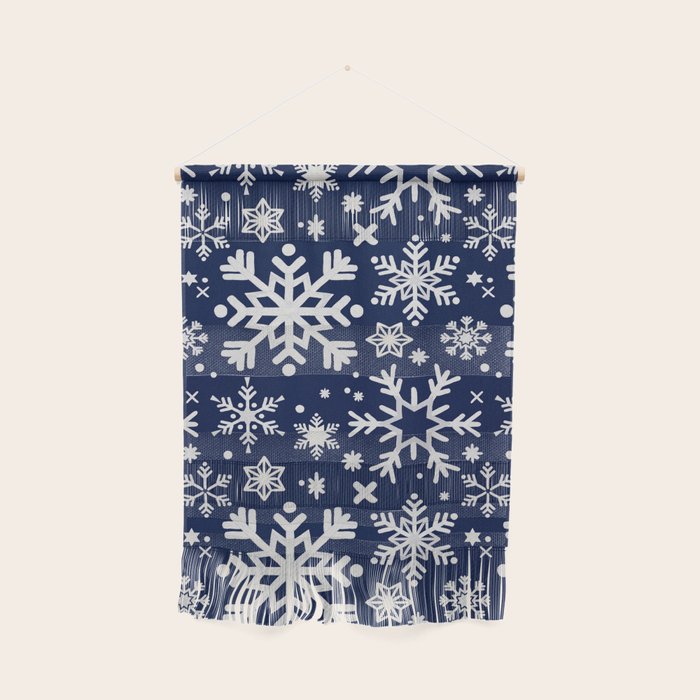 Snowflake Collection - Navy Wall Hanging Gallery Image 1
