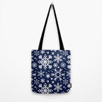 Snowflake Collection - Navy Tote Bag Gallery Image 2
