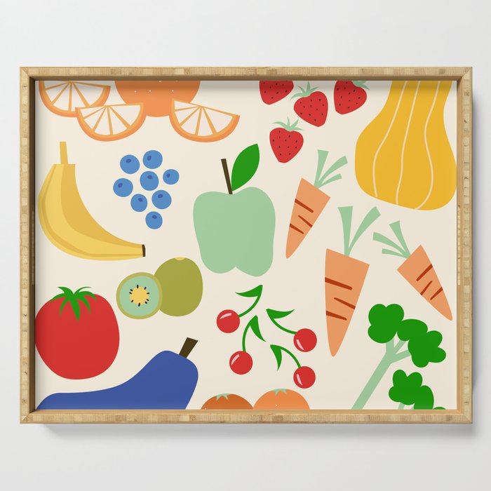 Colorful veggies Serving Tray Gallery Image 1