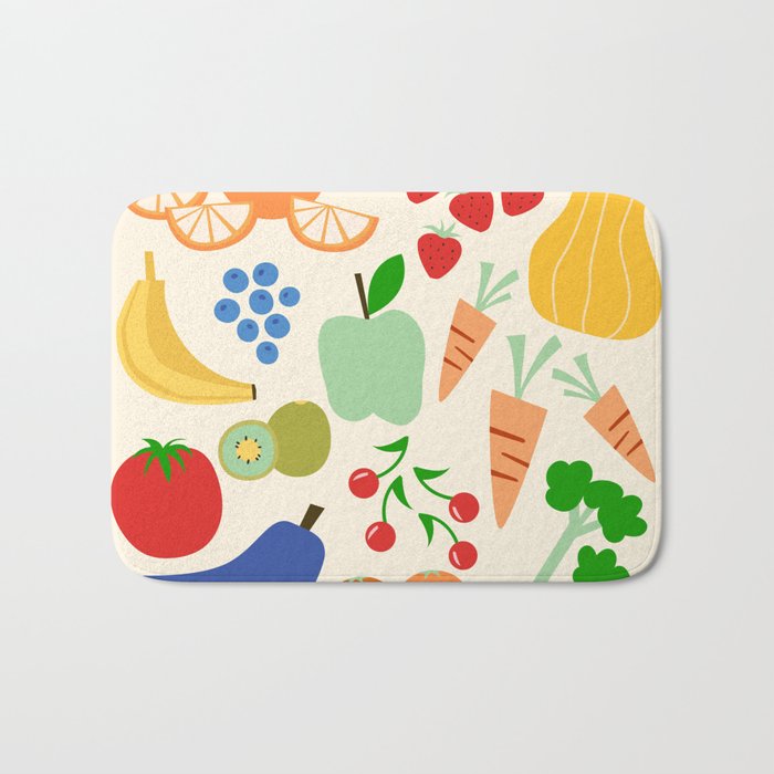 Colorful veggies Bath Mat Gallery Image 1