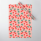 Cherry Kitsch on Pink Wrapping Paper Gallery Image 1