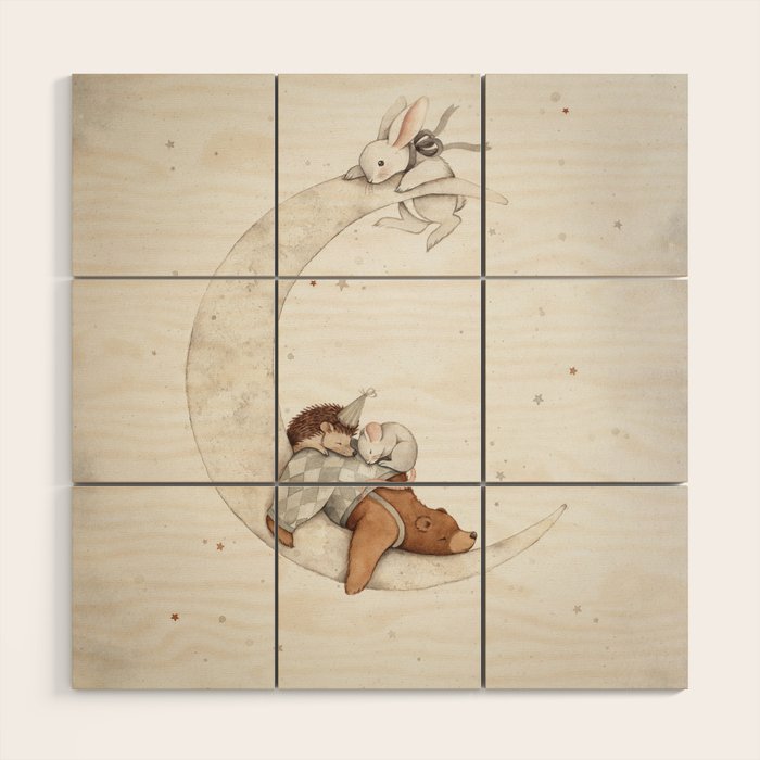 Moon Lullaby Wood Wall Art Gallery Image 1