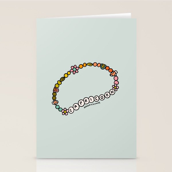 Capricorn Friendship Bracelet Stationery Card Gallery Image 2