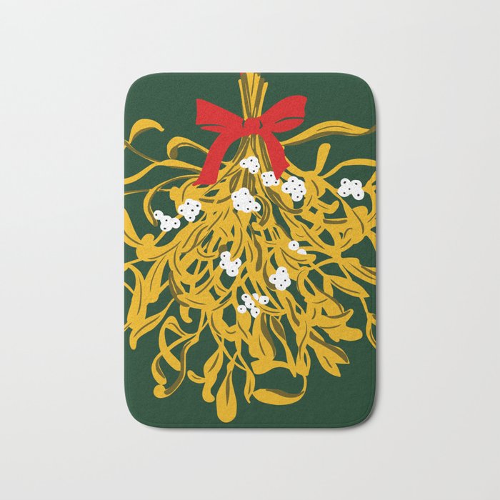 Mistletoe for Christmas Bath Mat Gallery Image 1