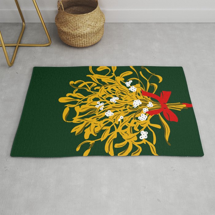 Mistletoe for Christmas Rug Gallery Image 1
