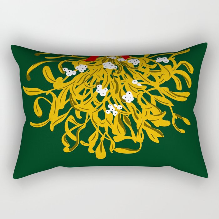 Mistletoe for Christmas Rectangular Pillow Gallery Image 2