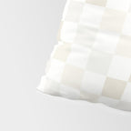 Checkerboard Check Pattern in Pale Light Neutral Beige White Tones Pillow Sham Gallery Image 4