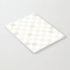 Checkerboard Check Pattern in Pale Light Neutral Beige White Tones Notebook Gallery Image 3