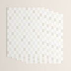Checkerboard Check Pattern in Pale Light Neutral Beige White Tones Wrapping Paper Gallery Image 3