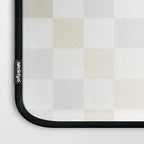 Checkerboard Check Pattern in Pale Light Neutral Beige White Tones Laptop Sleeve Gallery Image 3