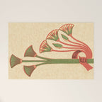 Egyptian Papyrus Plants and Lotus Flowers Welcome Mat Gallery Image 1
