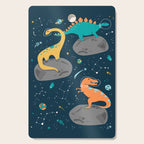 Dinosaurs Floating on an Asteroid Cutting Board Gallery Image 1